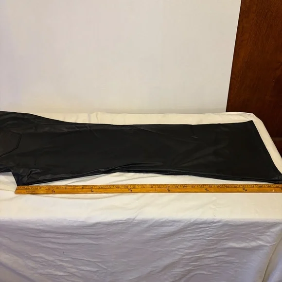 Kut From The Kloth Womens Size 16 W High Rise Fab Ab Flare Faux Black Leather - Picture 3 of 13